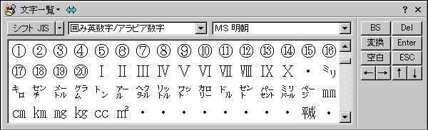 外字一覧表1